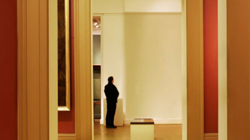 Person in a gallery
